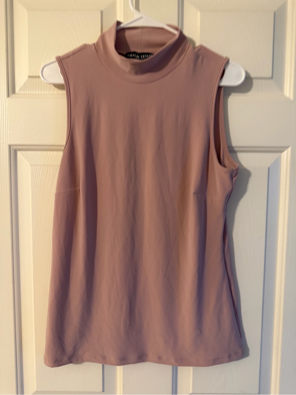 Frank Lyman Sleeveless Mock Neck Top in Dusty Rose - size 10